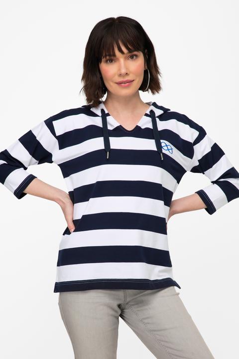 Produktbild Laurasøn Hoodie, Blockstreifen, Kapuze, 3/4-Ärmel (L)