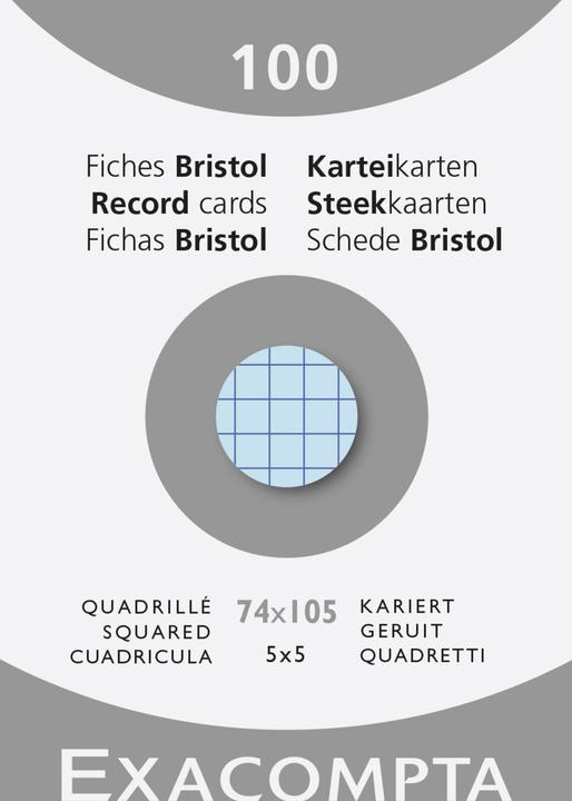 Produktbild Exacompta Karteikarten (A7, 205 g/m²)