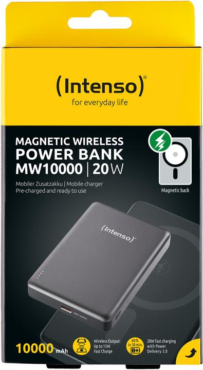 Actual product image Intenso Magn. Wireless Powerbank MW10000 10000 mAh Grey (10000 mAh, 20 W, 37 Wh)