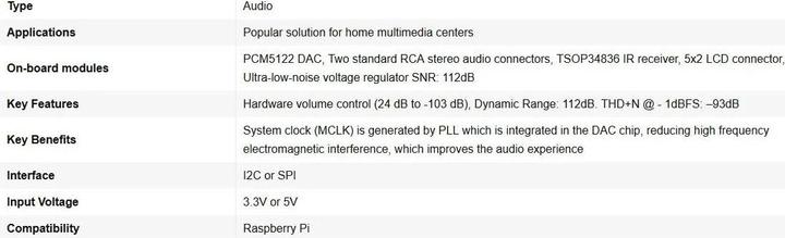 Image du produit Raspberry Pi Microélectronique RaspyPlay4 (Bouclier)