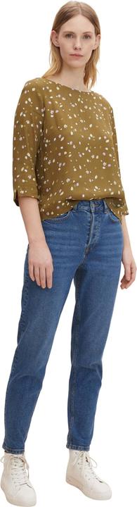 Produktbild Tom Tailor Bluse Gemusterte Sommerbluse mit U-Boot Ausschnitt (36)