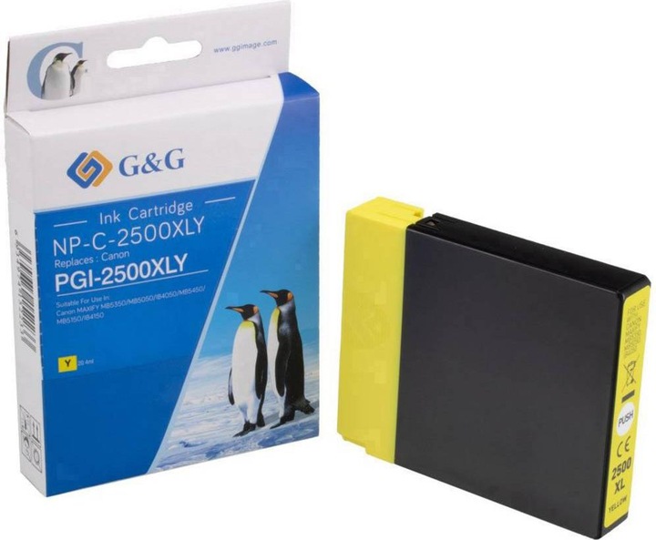 Actual product image Ink cartridge replaces PGI-2500XL Y (Y)