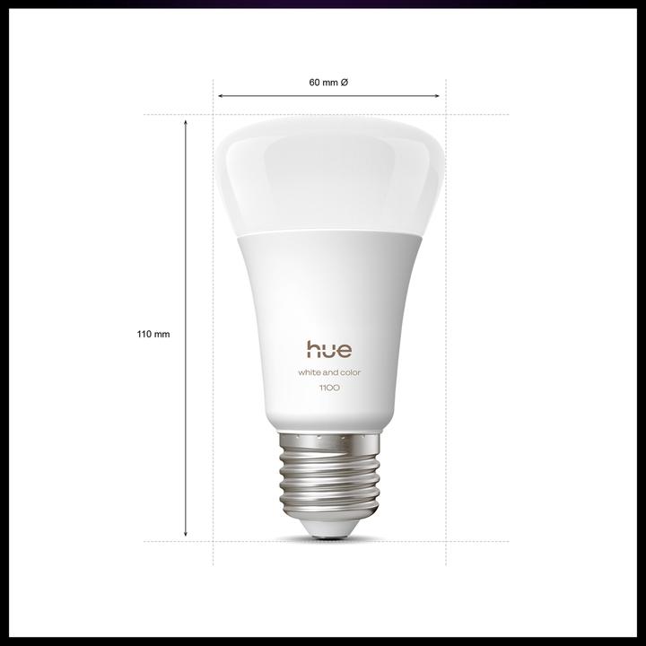 Actual product image Philips Hue Starter Kit Bridge Pro + LED White & Color Ambiance (E27, 1100 lm, 3x)