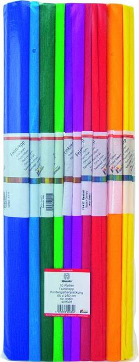 Actual product image Werola Staufen-Demmler Staufen 617003 - Crepe paper 10 rolls 50 x 250 cm, assorted (32 g/m², 10x)