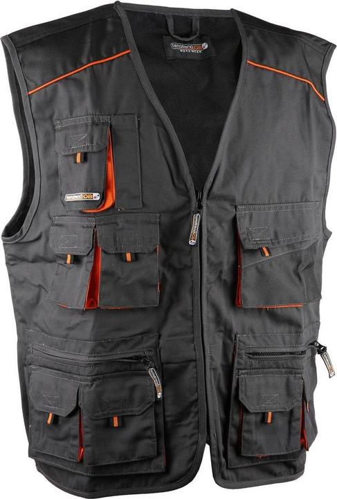 Terratrend Gilet taille 52 gris foncé/noir/orange (52)