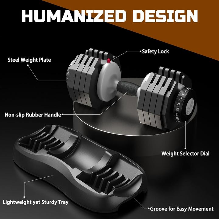 Produktbild Ativafit Verstellbare Kurzhantel mit Anti-Rutsch-Griff