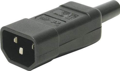 Image du produit Kaiser 749/sw Connecteur pour appareils froids 749 Fiche, droite Nombre total de pôles : 2 + P