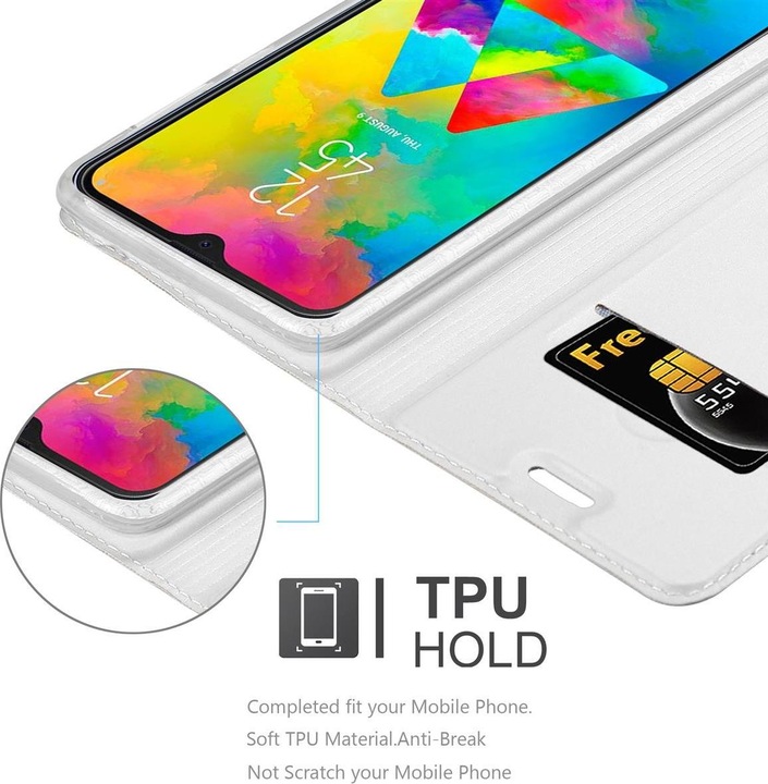 Actual product image Cadorabo Book Classy Style Cover (Samsung Galaxy M20)