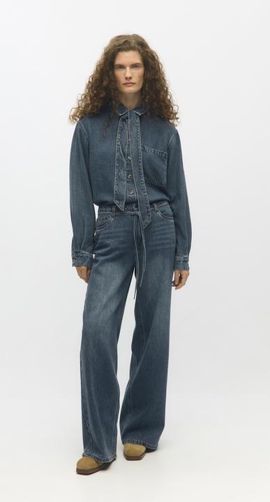 Immagine prodotto Object Jeans a gamba larga con cintura (L)