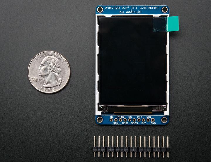 Image du produit Adafruit 2.2" TFT LCD couleur 18 bits avec microSD ILI9340 (Divers)