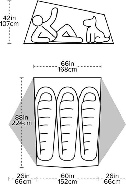 Actual product image Big Agnes Tiger Wall UL3 Bikepack Tent (Dome tent, 1.50 kg, 3 persons)