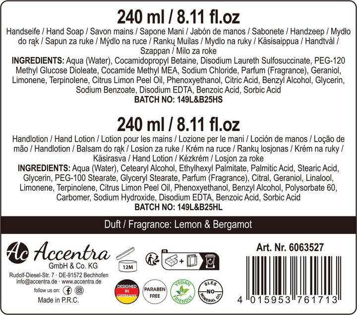 Image du produit Accentra Handpflegeset ESSENTIAL BOTANICALS
