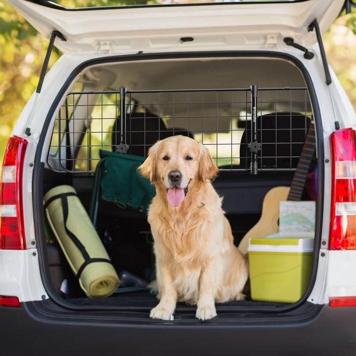 Produktbild tectake Hundeschutzgitter Balu, breitenverstellbar, 2 Anschnallgurte (Hund, Faltbar)