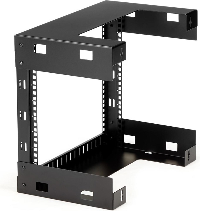 Produktbild StarTech 8HE 19 Zoll Open Frame Geräte Rack Wandmontagefähig - 30cm Tief - Wall Mount Rack aus Stahl (8 HE, 19 Zoll Rack)