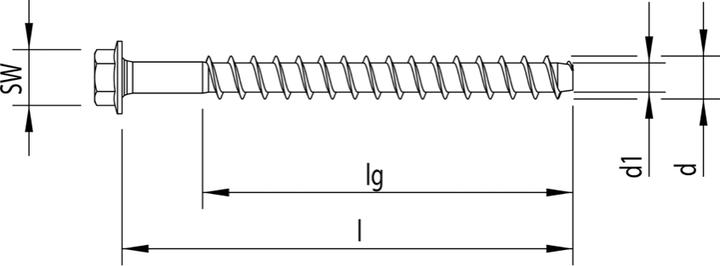 Image du produit Heco MULTI MONTI plus SS Vis d'ancrage 6,0 x 60 mm 100 pièces ( 48385 ) Vis à béton, tête hexagonale (100 Vis par pièce)