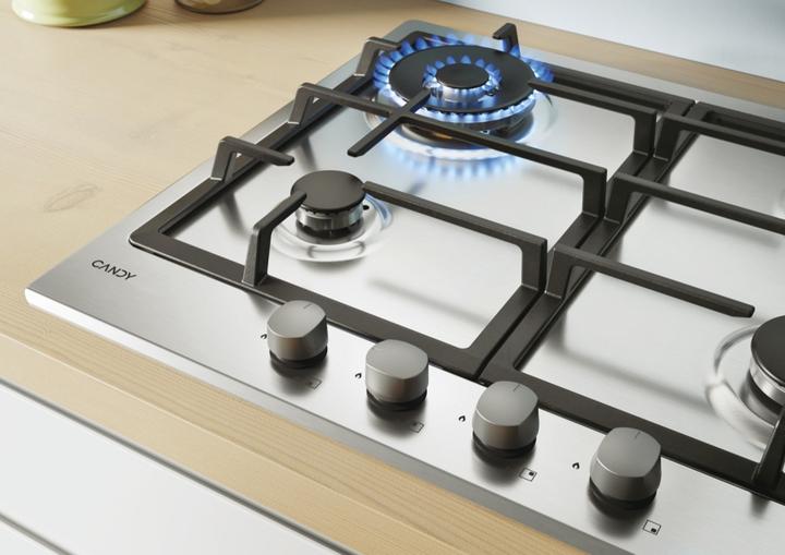 Produktbild Candy Zeitloser CHG6BR4WX Edelstahl-Gaseinbauherd(e) mit 4 Kochstellen