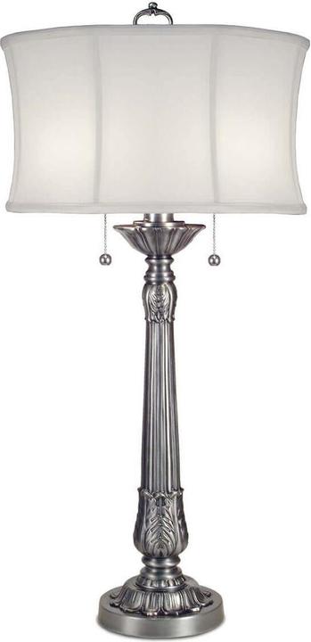 Image du produit Elstead Lighting Presidential lampe de table E27 double étain ivoire gris blanc (E27)