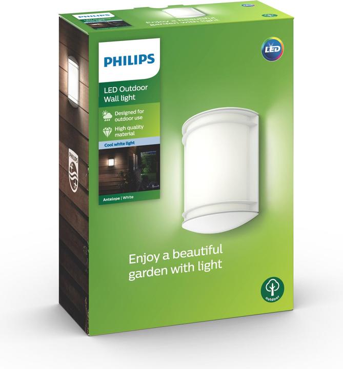 Produktbild Philips Antelope Wandleuchte, 5,5W (600 lm, IP44)