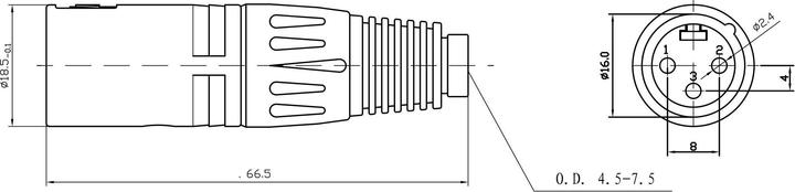Produktbild Bemero XLR Stecker BC1001NI-M
