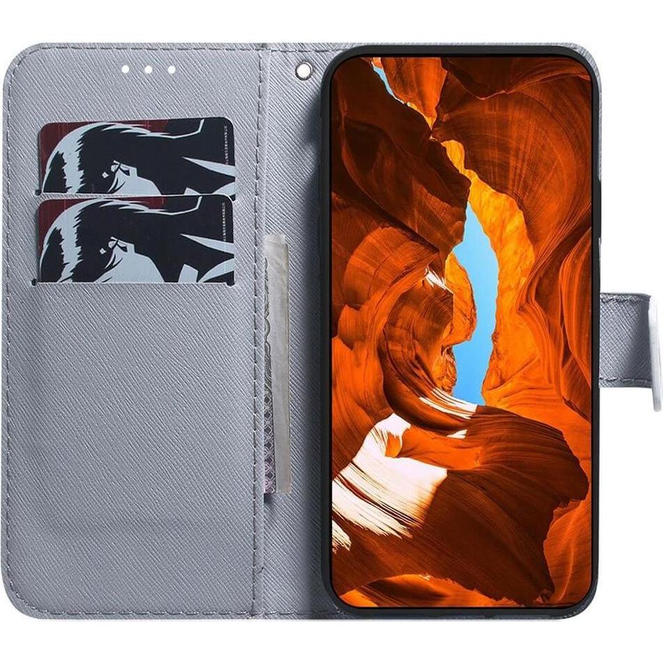 Thumbnail - Cover-Discount Nokia G60 - Leder Etui Hülle Tiger (Nokia G60), Smartphone Hülle, Grau