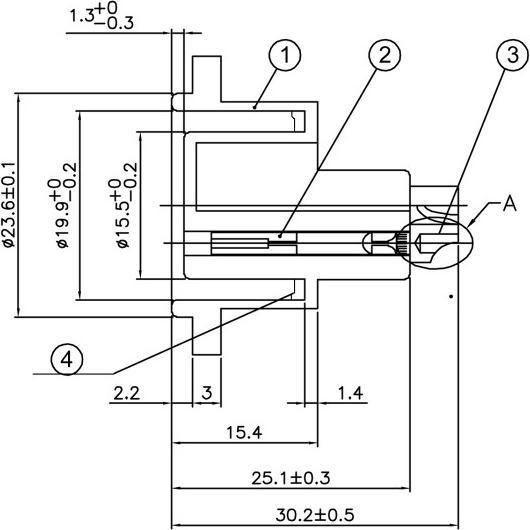 Produktbild Enova XLR Einbaubuchse, Outdoor, 3 Polig, schwarz