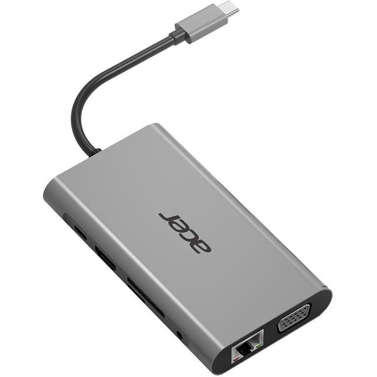 Acer HP.DSCAB.002 (USB-C, USB-A, 1 Ports), Dockingstation + USB Hub, Silber