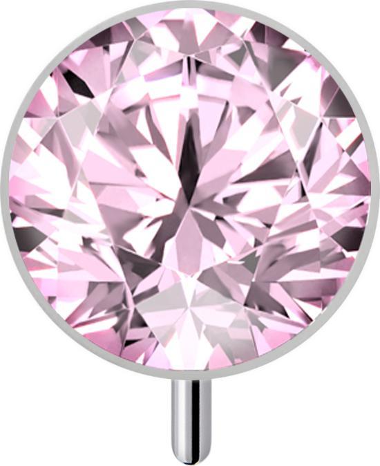 Immagine prodotto Star Piercing Emisfero Threadless in argento con cristalli rosa (senza ottone, Titanio)