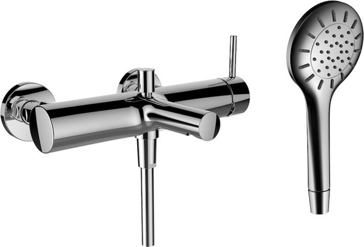 Produktbild Laufen TwinPlus Bademischer, Aufputz, 2 Verbraucher, mit Umsteller, inkl. Handbrause/Brauseschlauch