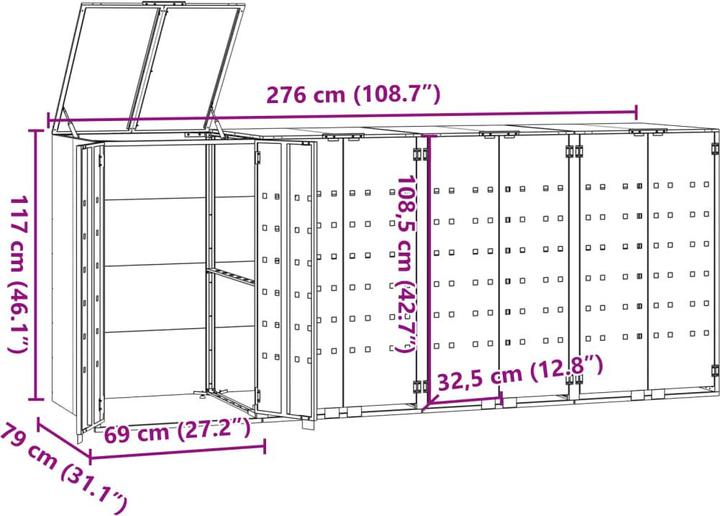 Image du produit vidaXL Mülltonnenbox