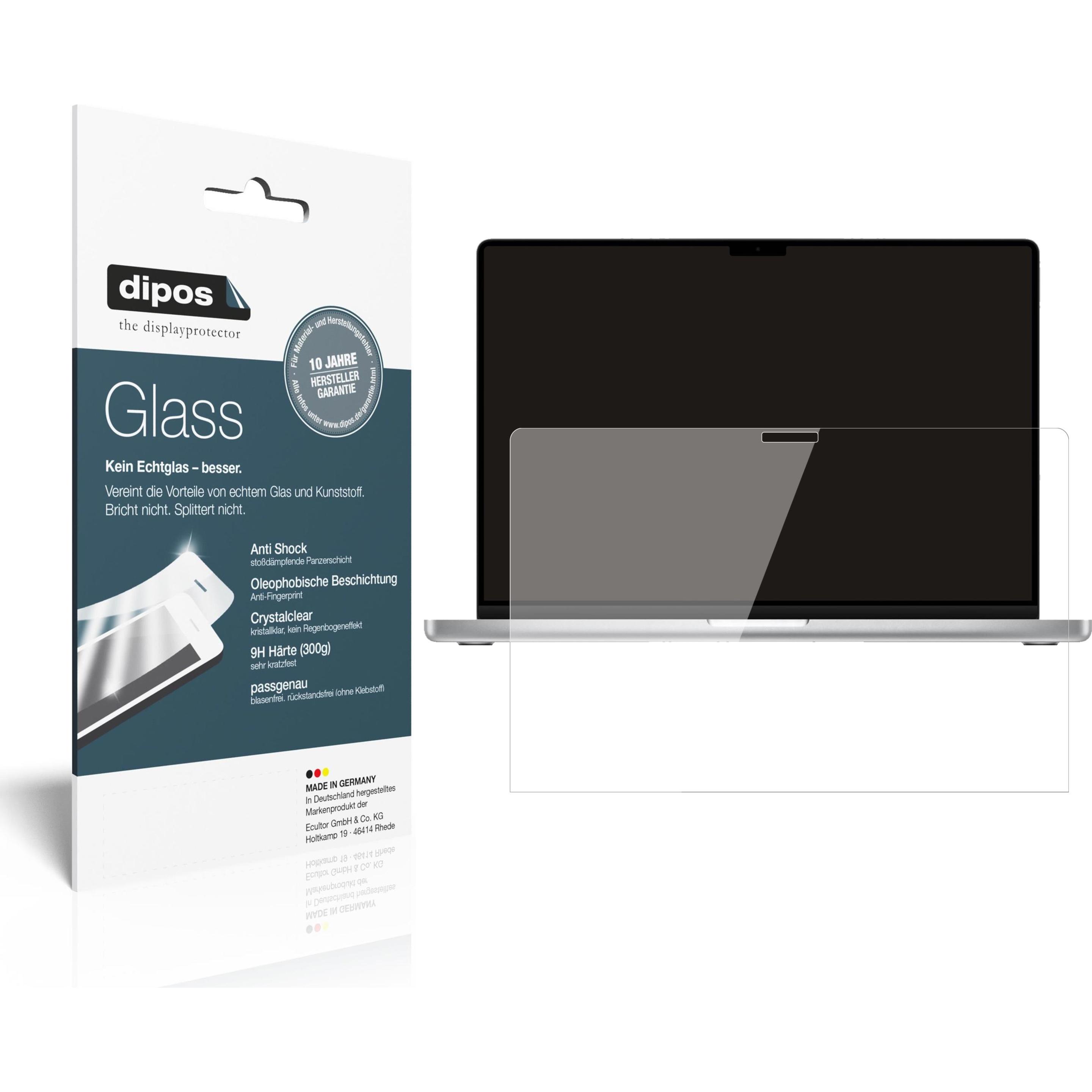 Dipos Displayschutz Anti-Shock (2 Stück, MacBook Pro 16 (2021)), Tablet Schutzfolie