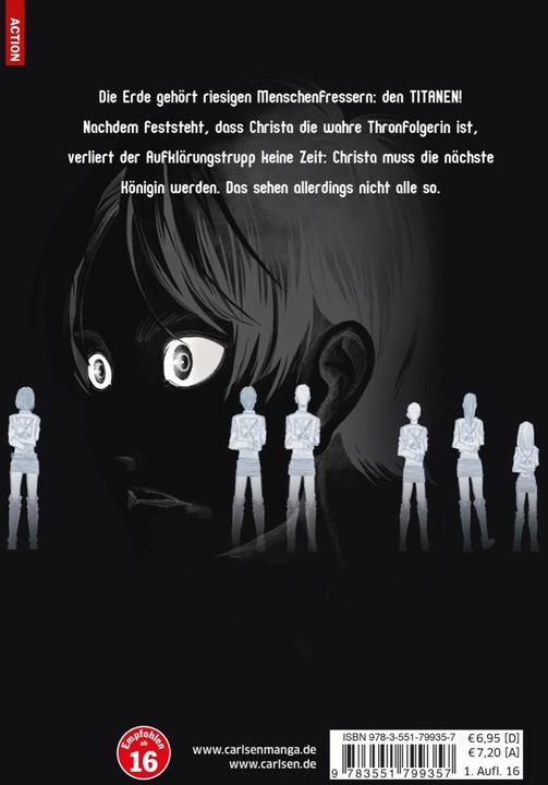 Produktbild Attack on Titan, Band 15 (Deutsch, Hajime Isayama, 2016)