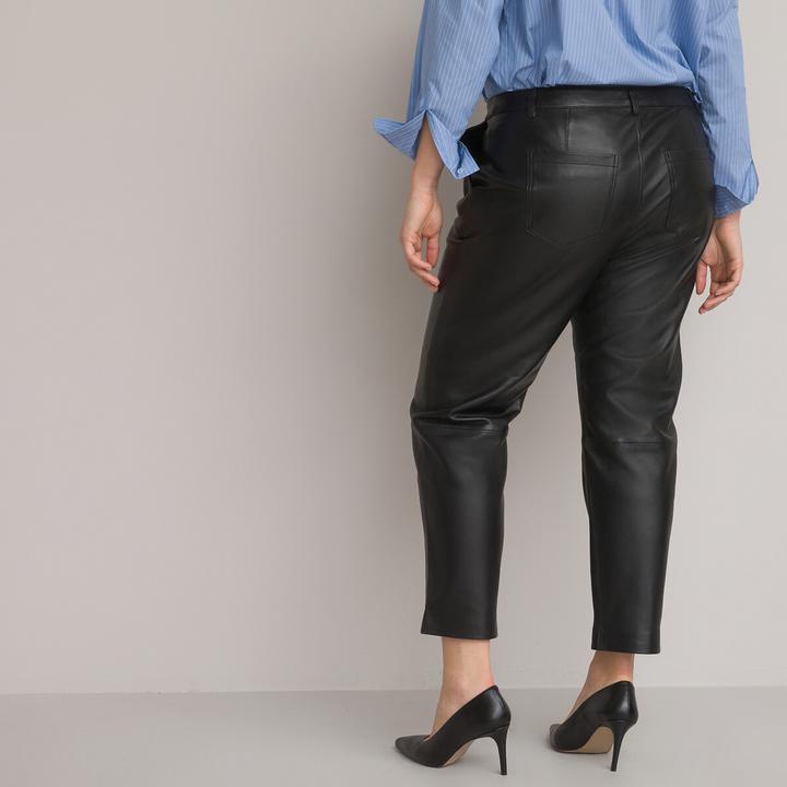 Actual product image La Redoute Collections Leather trousers (34)