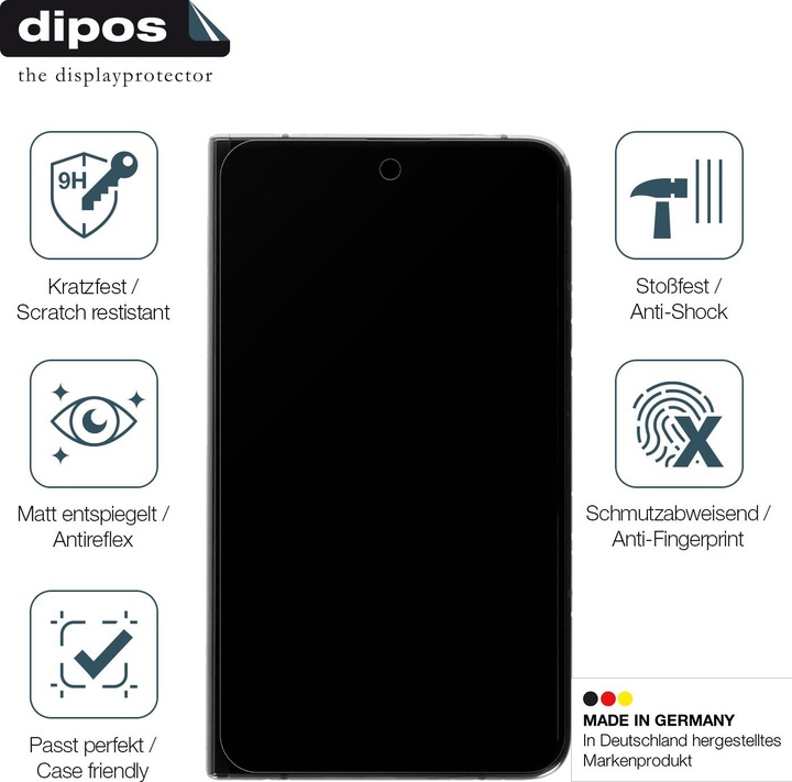 Produktbild Dipos Anti-Shock Displayschutz Matt 9H (1 Stück, Google Pixel Fold)