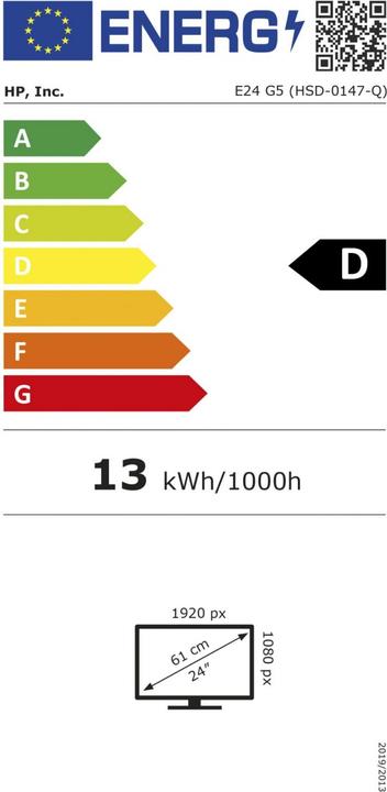 Energielabel HP E24 G5 (1920 x 1080 Pixels, 23.80")