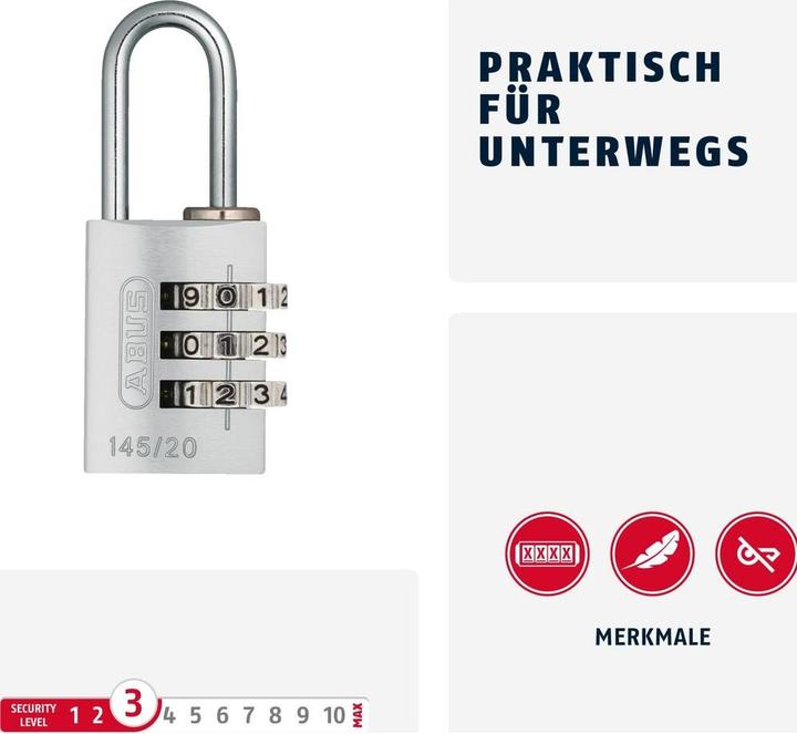 Produktbild Abus Zahlenschloss 145/20 Lock-Tag