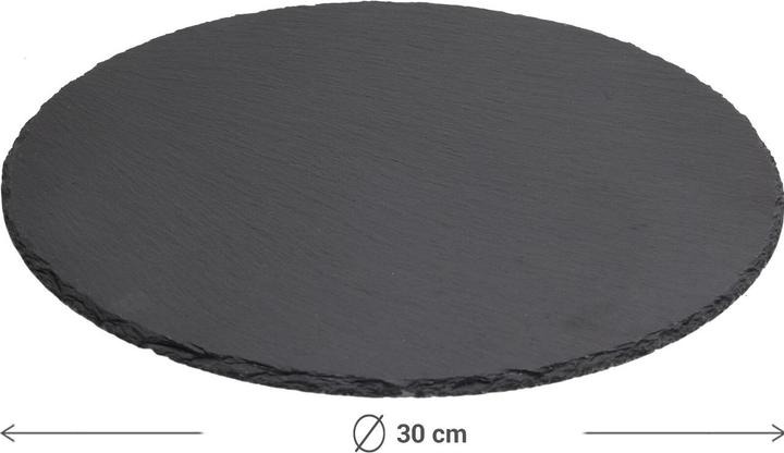 Produktbild Excellent Houseware 4er-Set Serviertablett, Schieferplatte, Ø 28 cm