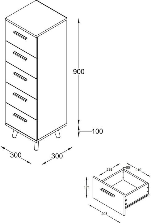Immagine prodotto VCM Landos (30 x 30 x 100 cm)
