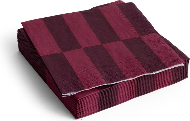 Produktbild HAY - Pattern Cocktail Napkins - Set of 20 - Bordeaux & Wine Red (20 Stk., 12.50 x 12.50 cm)