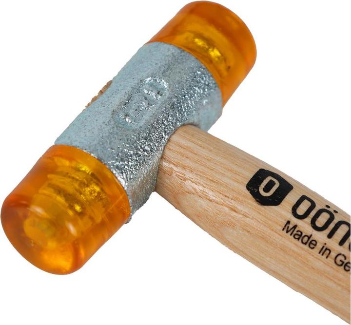 Produktbild Dönges Kunststoffhammer mit lackiertem Eschenstiel, 22 mm, gelb (140 g)