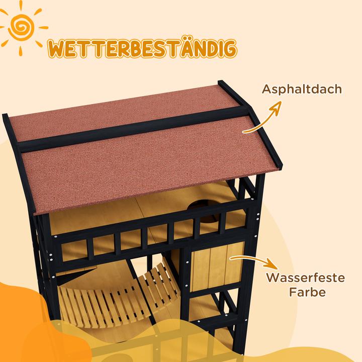 Produktbild PawHut Katzenhaus
