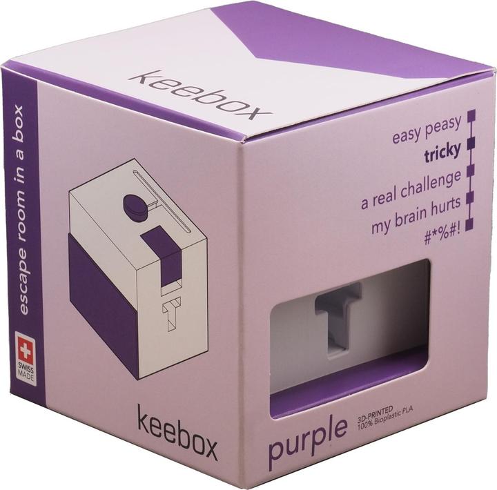 Actual product image Keebox purple - Rätselbox / Rätselspiel (German)