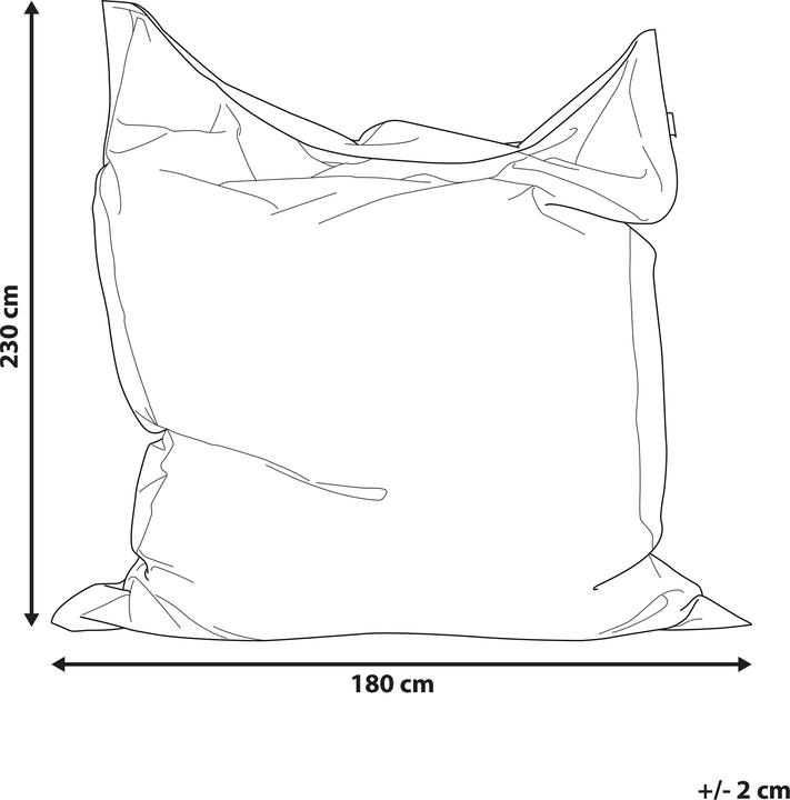 Produktbild Beliani Sitzsack mit Innensack für In- und Outdoor 180 x 230 cm silber FUZZY
