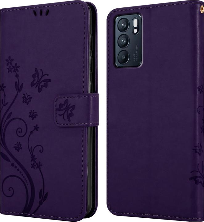 Image du produit Cadorabo Pochette Flower Book (Oppo Reno 6 5G)