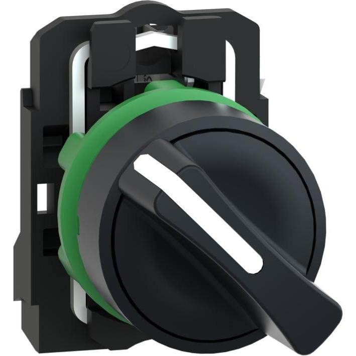 Schneider Electric Wahlschalter XB5AD21, Taster + Schalter, Schwarz