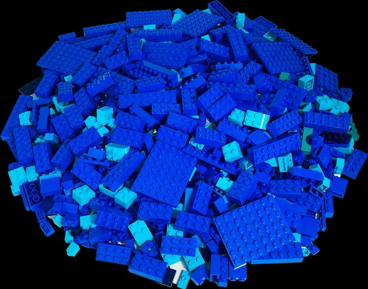 Image du produit LEGO Briques bleues mélangées - 100 pièces - Blue bricks mix - NOUVEAU (LEGO Accessoires)