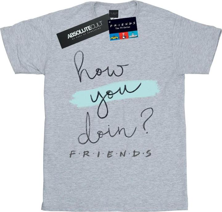 Actual product image Friends Womens/Ladies How You Doin? Handwriting Cotton Boyfriend T-Shirt (XXL)