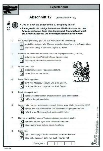Produktbild Die Vorstadtkrokodile / Literaturseiten (Deutsch, Moritz Quast, 2005)