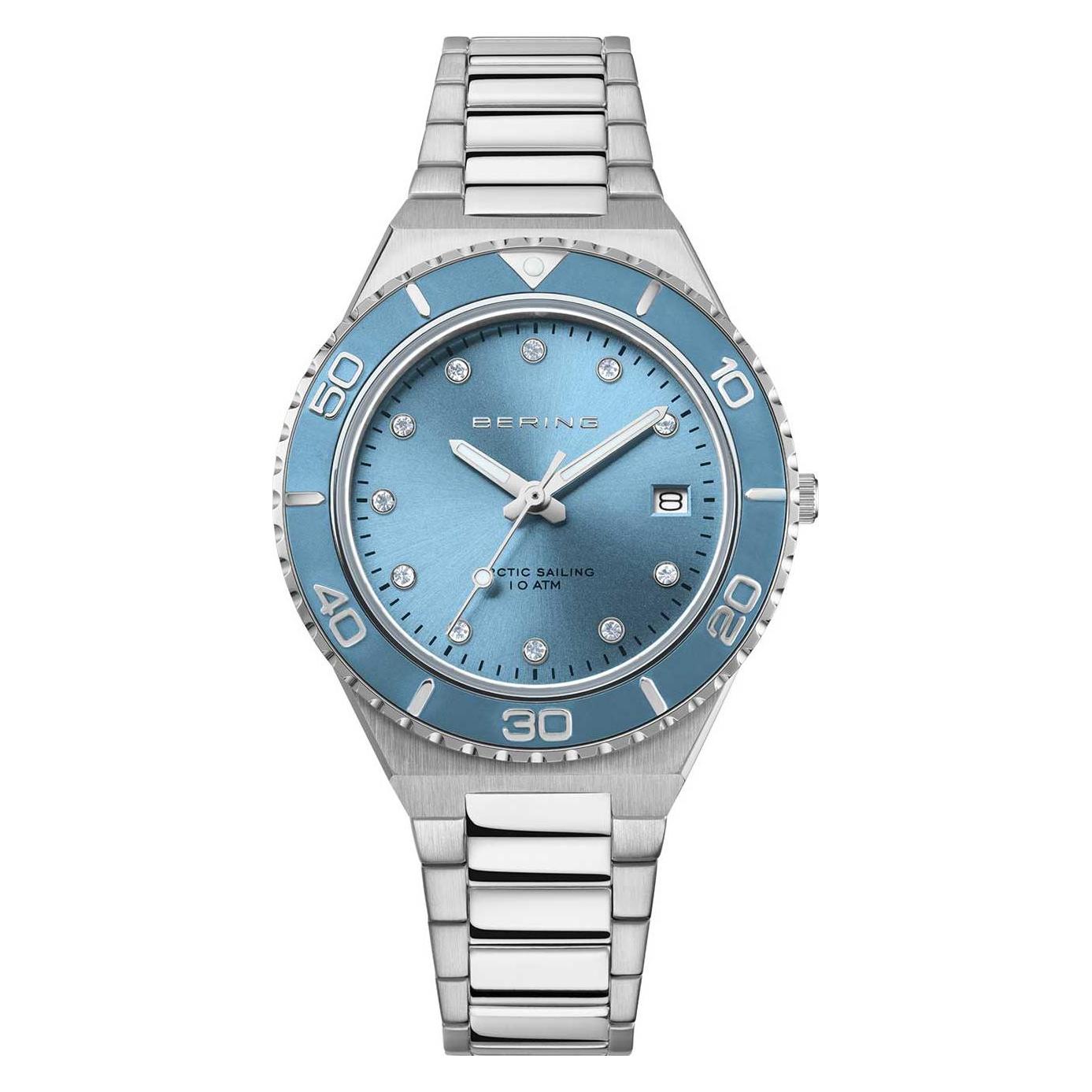 Bering, Horloge, 18936-705 Arctic Sailing Dameshorloge 36mm 10ATM, Zilver, (Analoog Horloge, 36 mm)