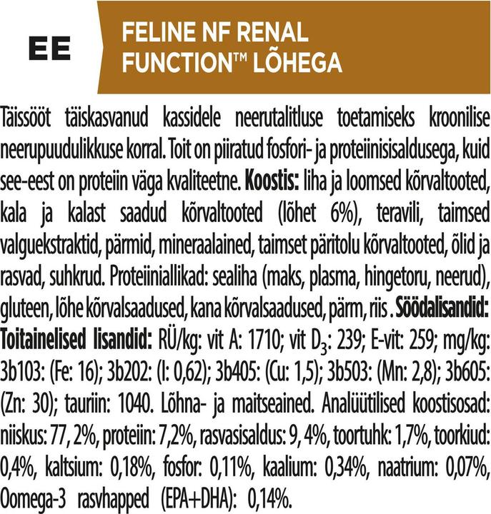 Actual product image Friskies NF Renal Function Feline Salmon - Wet Food for Cats - 10x85g (Adult, 1 pcs., 850 g)