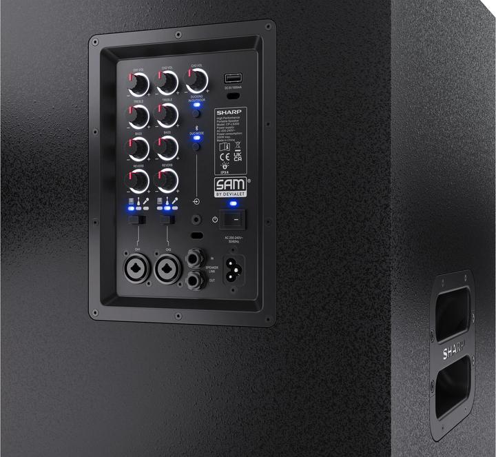 Image du produit Sharp CP-LS200 BT Haut-parleur de fête noir (Actif, 1x 200 W)